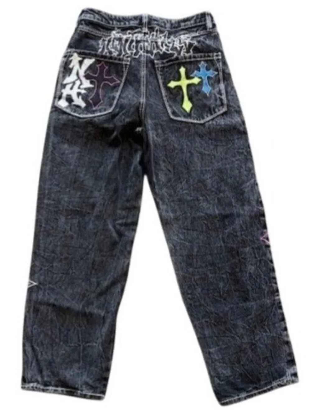 Ninth Hall Ambush Men's Size 28 Cross Embroidered Jeans Y2K